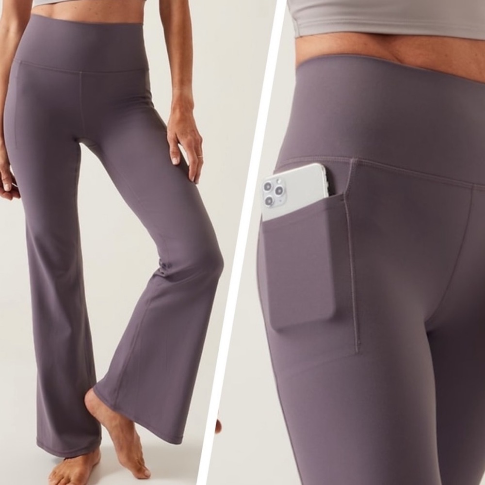 Athleta Salutation Stash Flare Pant Dusk Violet Size Medium